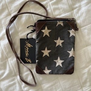 NWT Distressed, Recycled, Upcycled Crossbody Purse